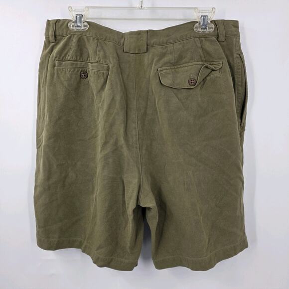 Tommy Bahama Relax Zip Pleated Front 100% Silk Shorts Men’s 36 Green - Picture 2 of 7